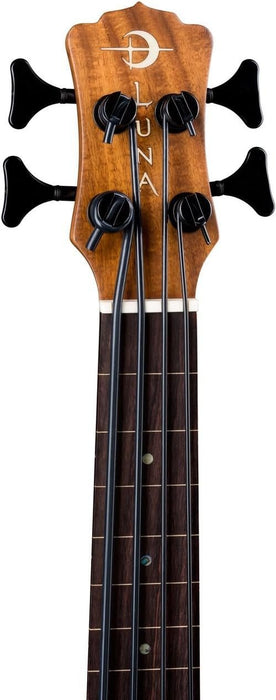 Luna Bari-Bass Ukulele with Preamp-Koa, UKE BBASS KOA