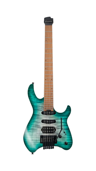 Cort SPACEG6TRSGLG Space G6TR Headless Electric Guitar Semi Gloss Lagoon