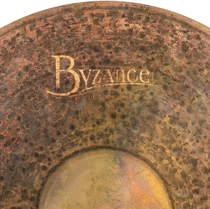 Meinl Cymbals Byzance 20" Extra Dry Thin Crash — MADE IN TURKEY — Hand Hammered B20 Bronze, 2-YEAR WARRANTY, B20EDTC