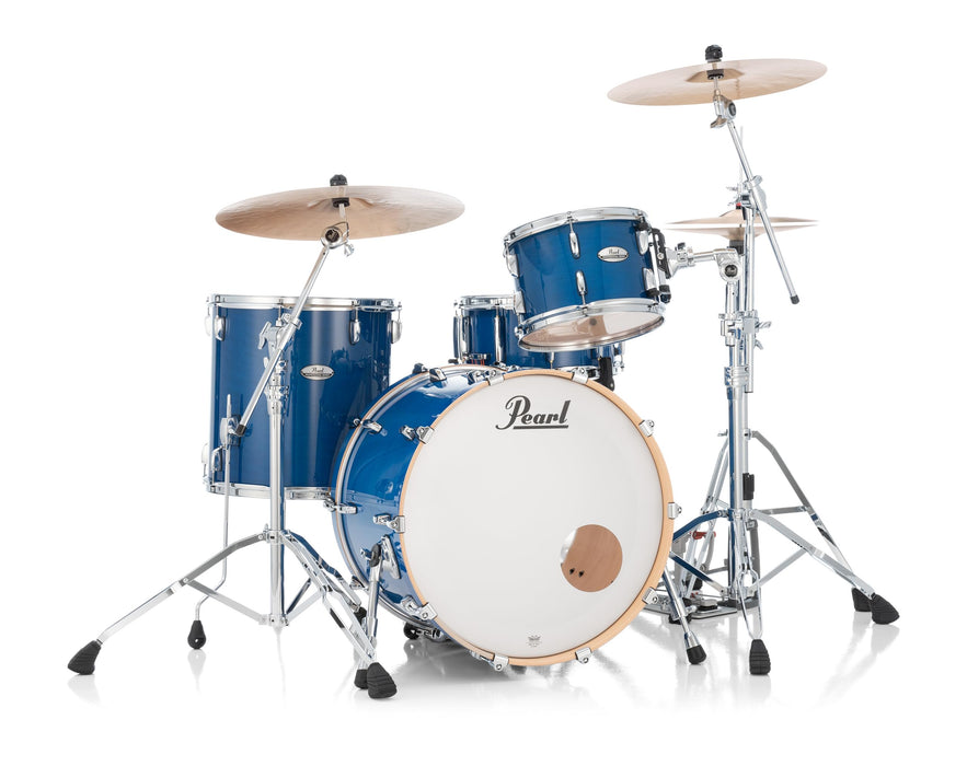Pearl PMX Professional Series 3-Piece Drum Shell Pack (22x16, 16x16, 12x8) Sheer Blue with Optimount