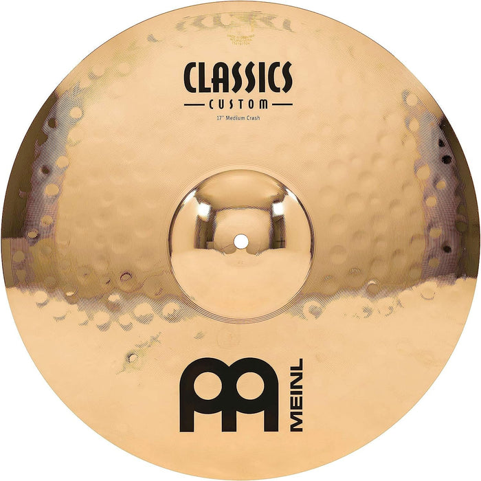 Meinl 17" Medium Crash Cymbal - Classics Custom Brilliant - Made in Germany, 2-YEAR WARRANTY (CC17MC-B)