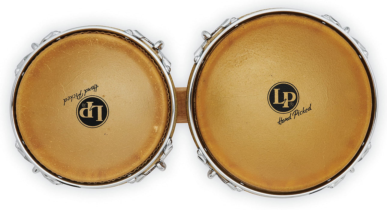 Latin Percussion LP201A-2 Bongo Drum Natural / Chrome