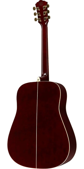 Washburn WD100DL Apprentice Dreadnought Acoustic Guitar Transparent Wine Red