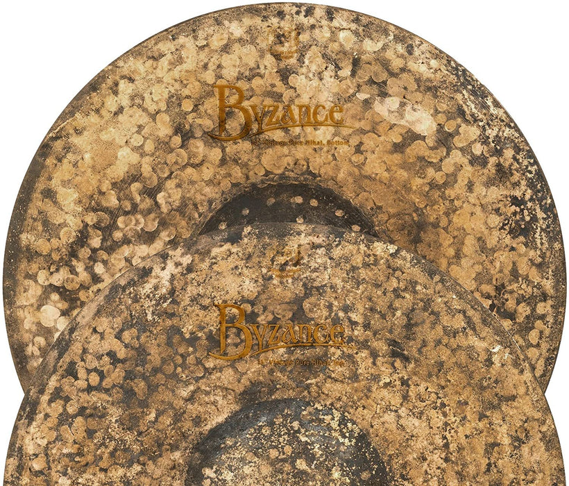 Meinl Cymbals Byzance 14" Dual Hihats, Pair — MADE IN TURKEY — Hand Hammered B20 Bronze, 2-YEAR WARRANTY, B14DUH