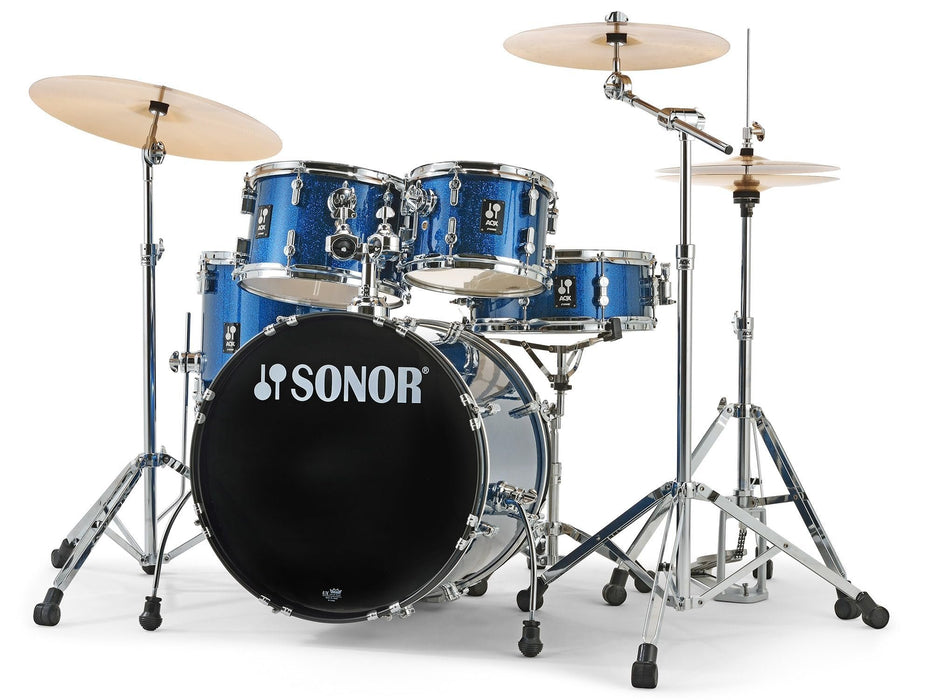 Sonor AQX Studio 5-piece Complete Drum Set - Blue Ocean Sparkle