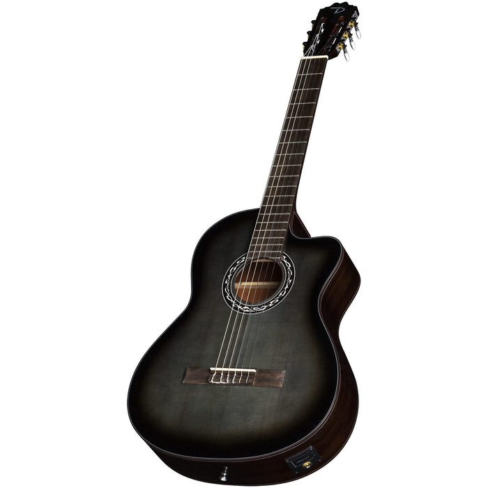 Dean EC CE BKB Espana Classical Nylon Full Size A/E Guitar, Black Burst