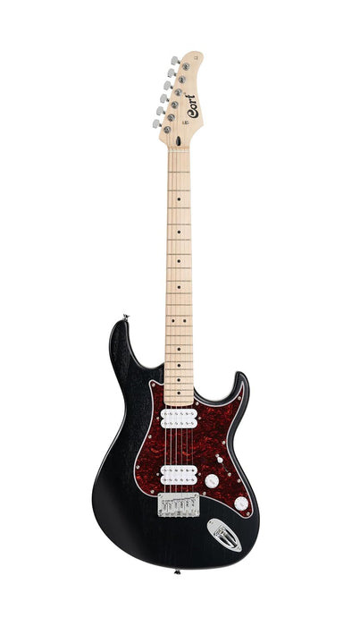 Cort G100 HH G Series Double Cutaway Electric Guitar, Open Pore Black