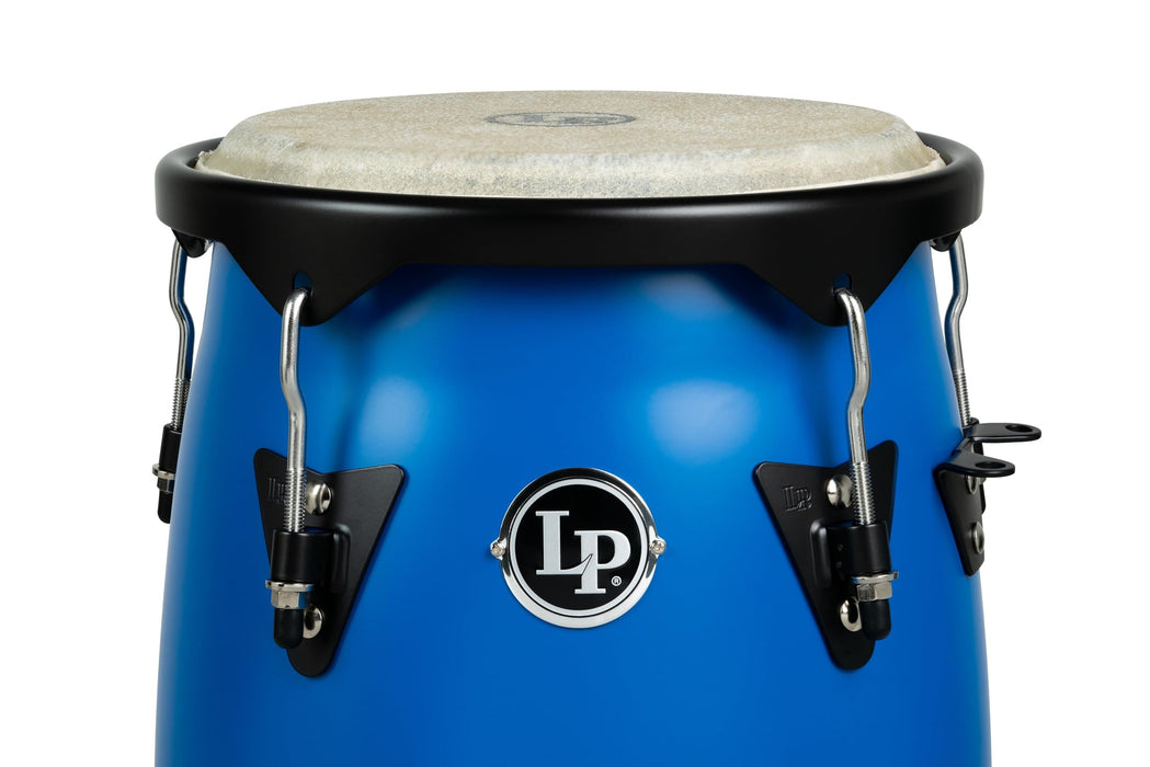 LP Discovery 10-inch and 11-inch Conga Set with Double Conga Stand - Race Car Blue (LP646D-DB)