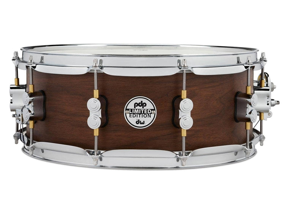PDP Limited Edition Maple/Walnut Shell 5.5"x14" Snare Drum - Natural Satin Finish