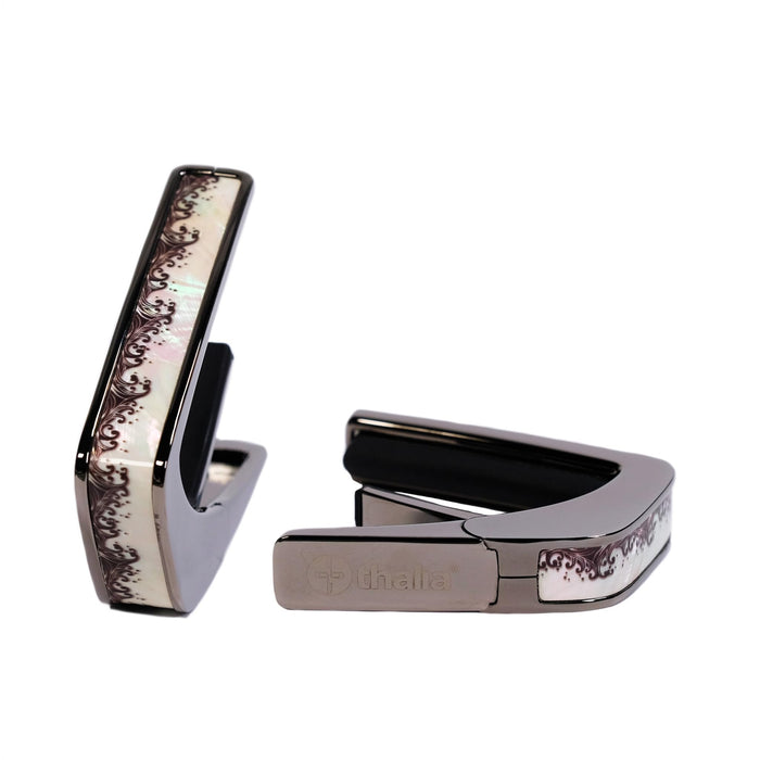 Thalia Capo Deluxe Series Black Chrome with White Pearl Waves Inlay (TH-CB201-01)