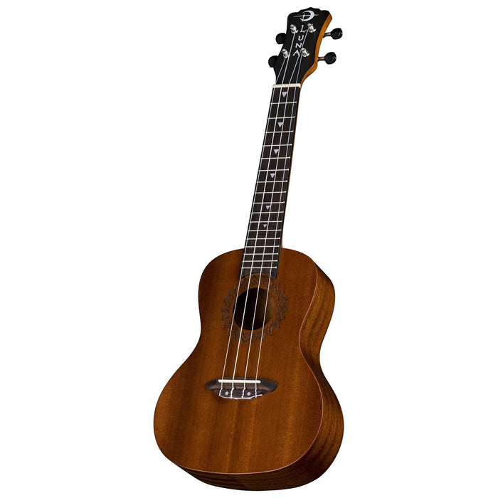 Luna Vintage Mahogany Concert Ukulele Pack w/Tuner and Bag (UKE VMC PACK)