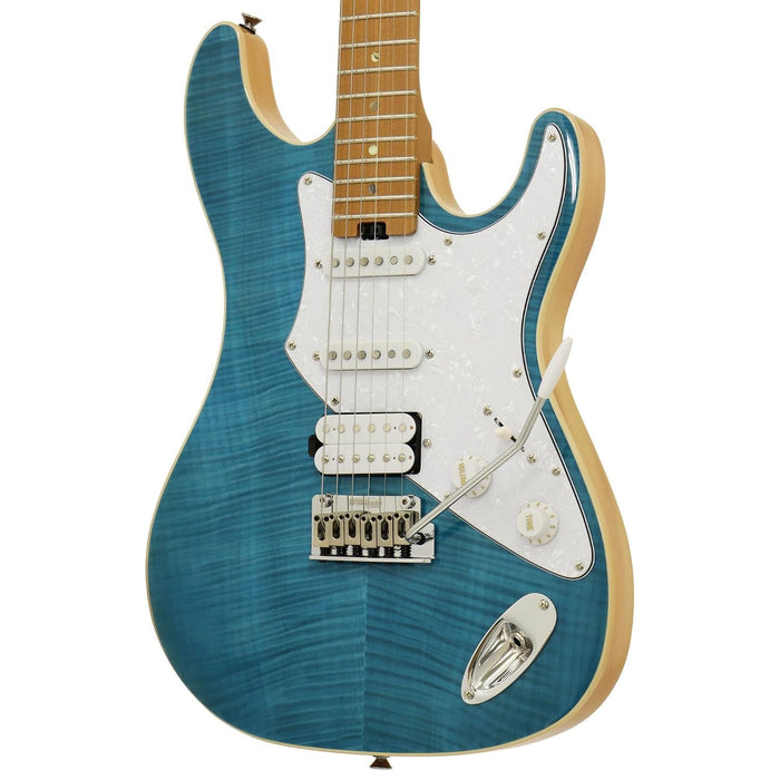 Aria California Fullerton Electric Guitar Turquoise Blue