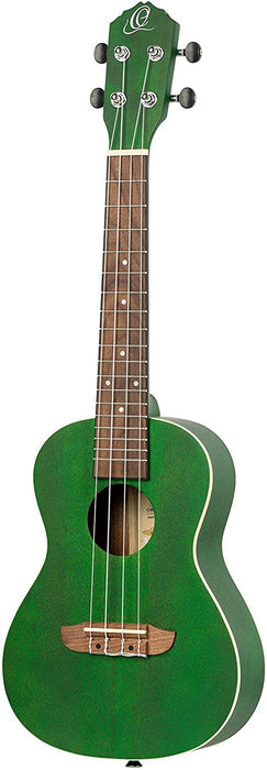 Ortega Guitars, 4-String Earth Series Concert Ukulele, Right, Transparent Forest Green, Acoustic (RUFOREST)