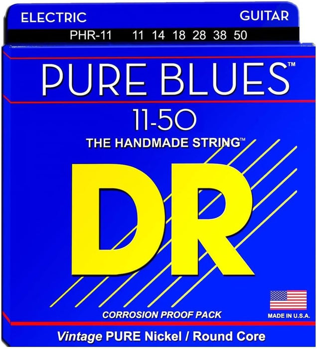 DR Strings Pure Blues Nickel Heavy Electric Guitar Strings (PHR11)