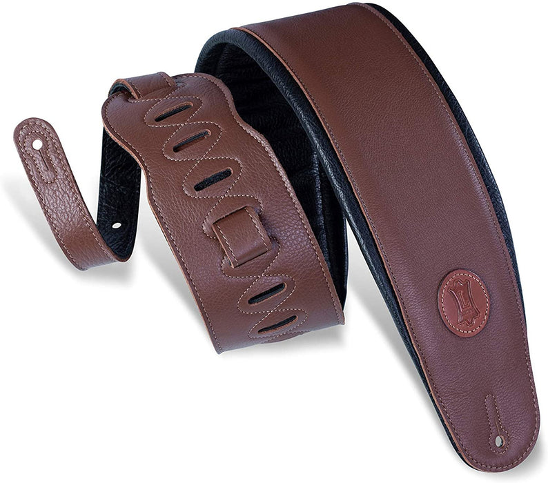 Levy's Leathers MSS2-4-BRN 4 Garment Leather Signature Series Guitar Strap,Brown