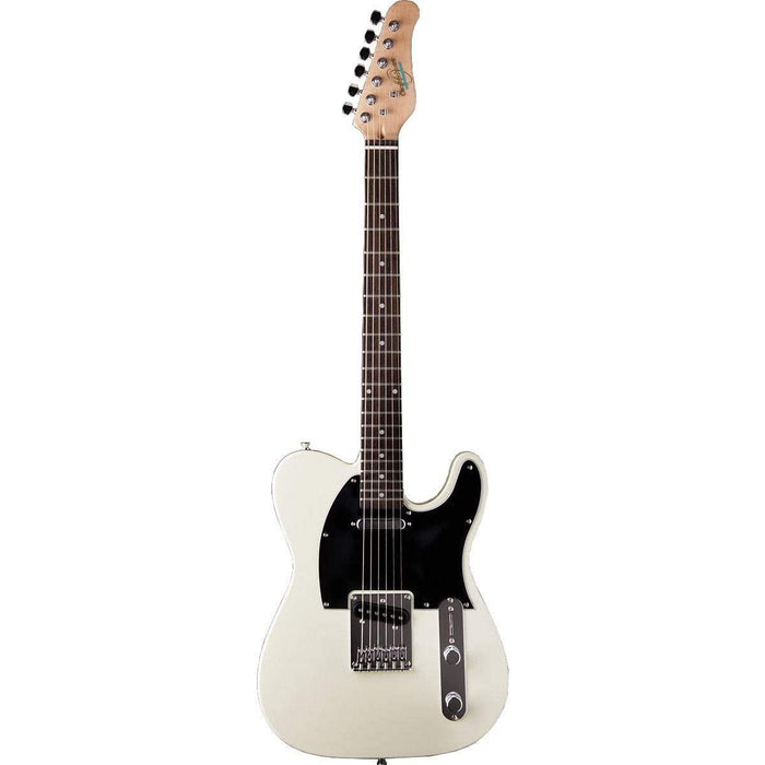 Oscar Schmidt Single Cut Solid Body Electric Guitar, Ivory White (OS-LT-IV-MF-A-U)