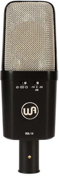 Warm Audio WA-14 Large Diaphragm Condenser Microphone, Black with silver grille