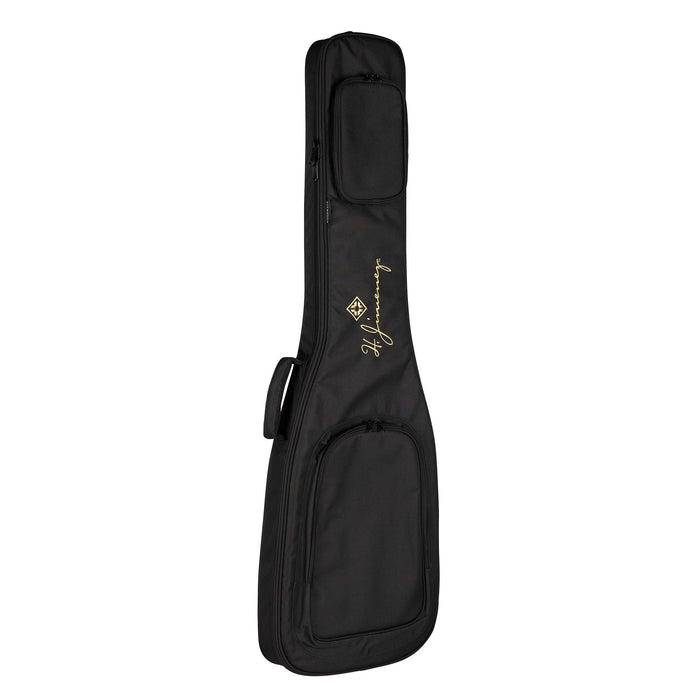 H. Jimenez 4 String Bass Guitar With Deluxe Padded Gig Bag -  Glossy Black (LBS4-BK)