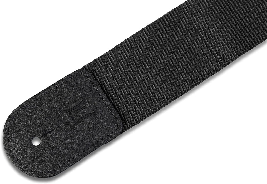 Levy's Leathers 2" Polypropylene Guitar Strap with Polyester Ends and Tri-glide Adjustment. Black (M8POLY-BLK)