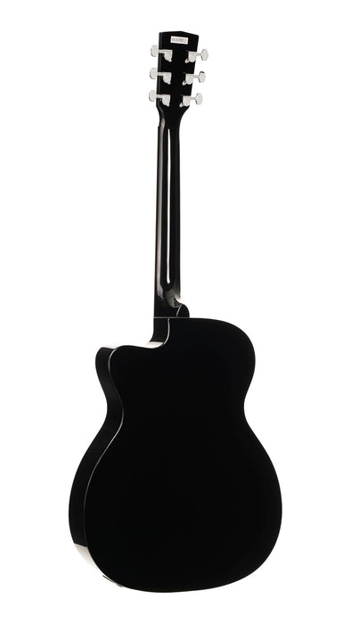 Cort L60CEBK Luce 60 OM Acoustic-Electric Guitar Black Gloss