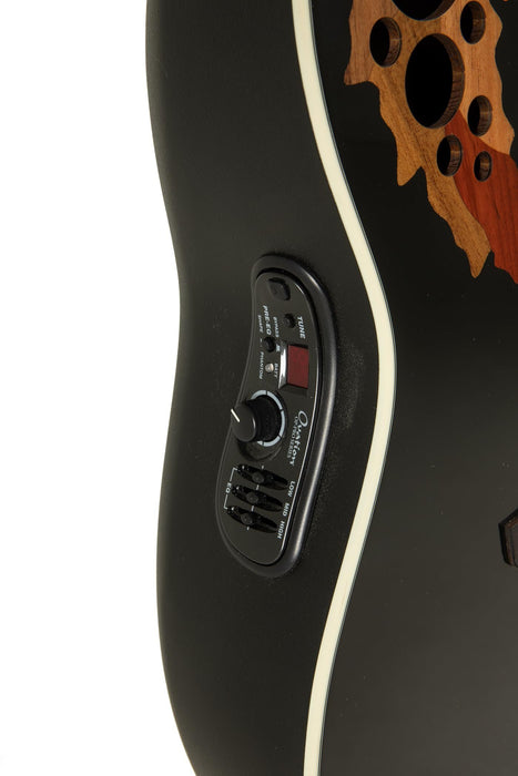 Ovation Electric Acoustic Guitar Pro Series Standard Elite 2778AX Deep Contour - Solid A-Grade Sitka Spruce Top - Lyrachord Body - Strings Adamas Nuova Coated - Black - 2778AX-5-G