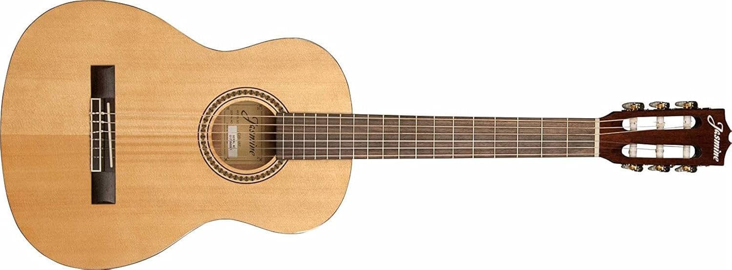 Jasmine JC23-NAT J-Series Classical Guitar, Natural Finish | 6-String Nylon Acoustic 3/4 Size Guitars with Great Sounding and Easy Playing, Advanced Classical Bracing System with Warm Pure Tone