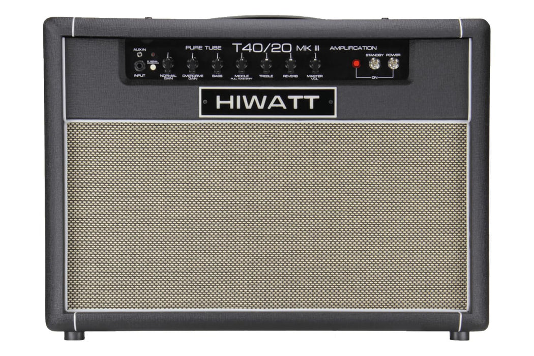 Hiwatt TB40/20 2x12 Combo Electric Guitar Amplifier, 40/20W 2-Channel with Spring Reverb, 4 x EL84 Tubes