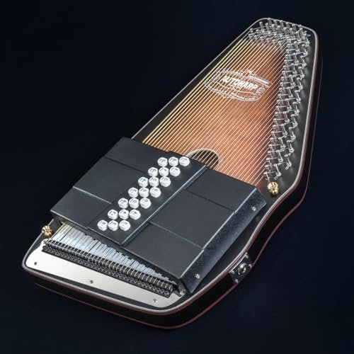 Oscar Schmidt 21 Chord Acoustic Electric Auto Harp, Natural Ovangkol (OS11021AE-U)