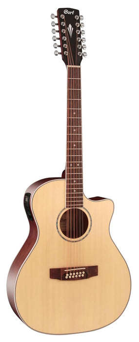 Cort GAMEDX12OP Grand Regal 12-String Acoustic-Electric Guitar Open Pore