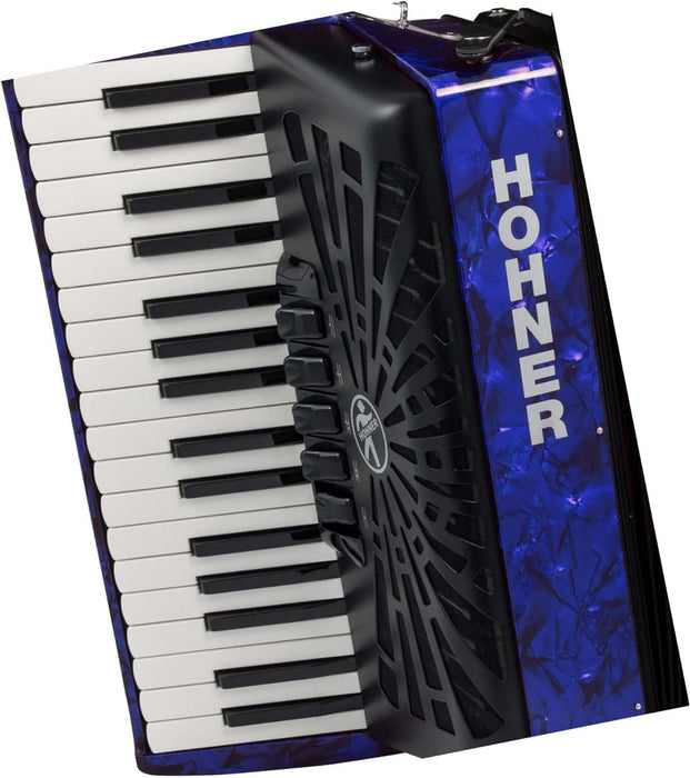 Hohner Bravo III 72 Chromatic Piano Key Accordion - Pearl Dark Blue (BR72BLUE)