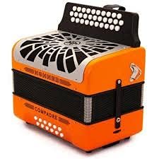 Hohner Compadre Diatonic Accordion - Keys of GCF - Orange (COGO-N)