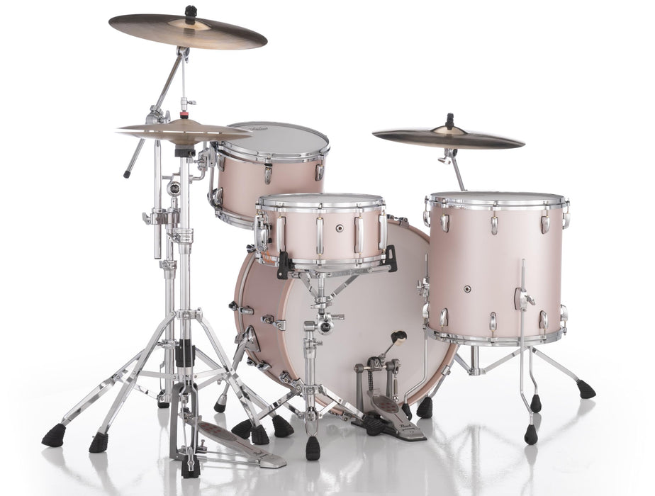 Pearl Masters Maple Gum 3-Piece Shell Pack 24x14 Bass Drum 16x16 Floor Tom 13x9 Tom Satin Rose Gold