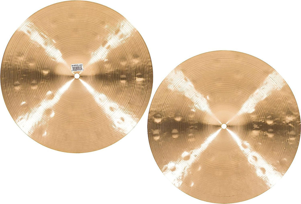 Meinl Cymbals Byzance 15" Dual Hihats, Pair — Made in Turkey — Hand Hammered B20 Bronze, 2-Year Warranty, B15DUH, inch