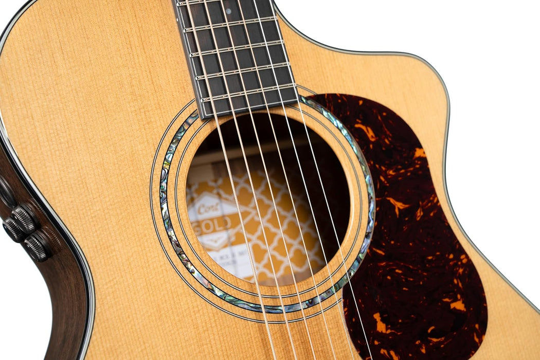 Cort GOLDMC6NAT Gold MC6 Ovangkol Acoustic-Electric Guitar Natural Gloss