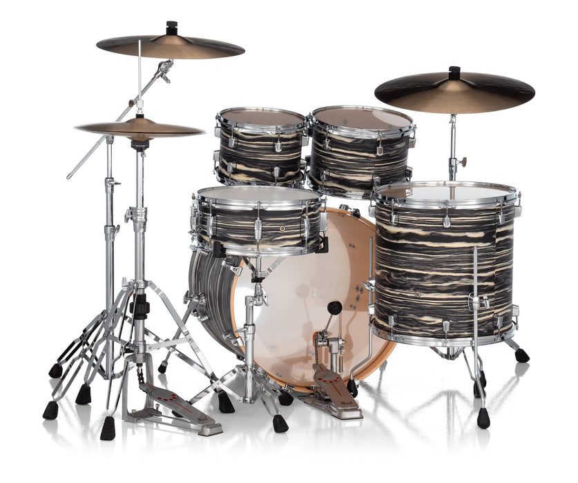 Pearl Decade Maple Artisan Limited Edition 5-pc. Shell Pack With All Maple Shells, Satin Lacquer Finish Black Satin Marble