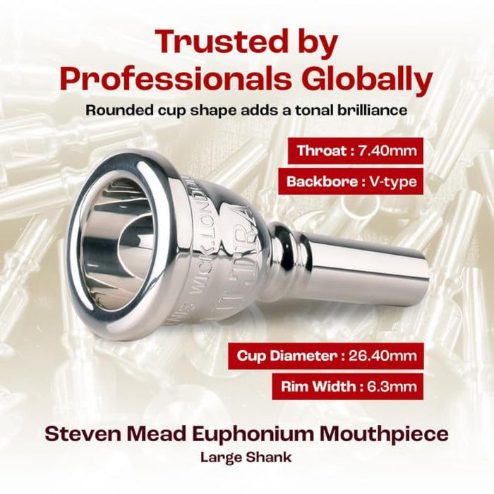 Denis Wick Steven Mead Ultra Euphonium Mouthpiece Silver Plated 5880E-SM3U