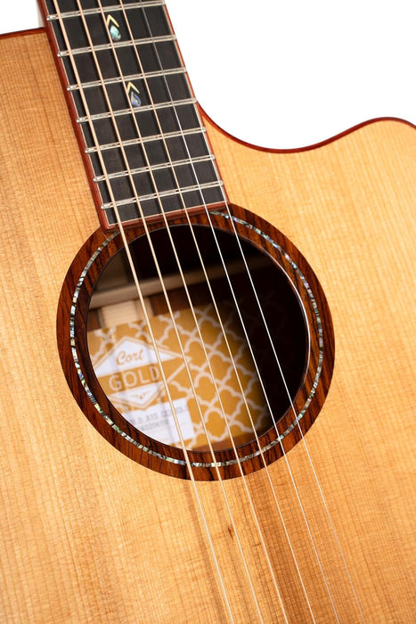 Cort GOLDA10 Gold A10 Cocobolo Acoustic-Electric Guitar Natural Gloss