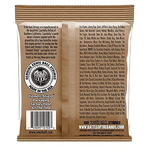 2 PACK Ernie Ball P02150 Earthwood Extra Light Phosphor Bronze Acoustic String Set.010 - .050