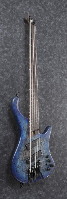 Ibanez EHB Ergonomic Headless Bass 5-String 24 Frets Electric Guitar (Right-Hand, Pacific Blue Burst Flat)