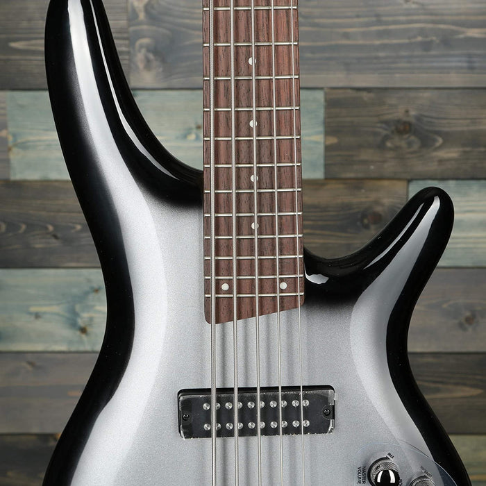 Ibanez SR305E 5 String Bass Guitar Metallic Silver Sunburst