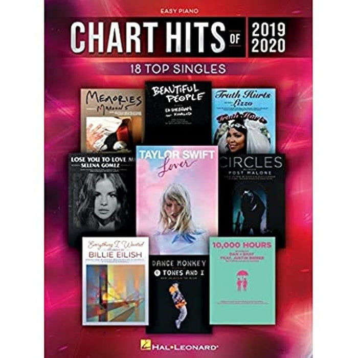 Chart Hits of 2019-2020: 18 Top Singles Arranged for Easy Piano with Lyrics