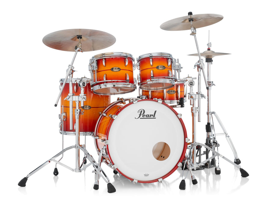 Pearl Masters Maple Gum 4 Piece Shell Pack, Sunburst W/Redstripe (MMGC924XESPL/C857)