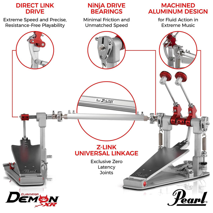 Pearl Demon XR Direct-drive Double Bass Drum Pedal