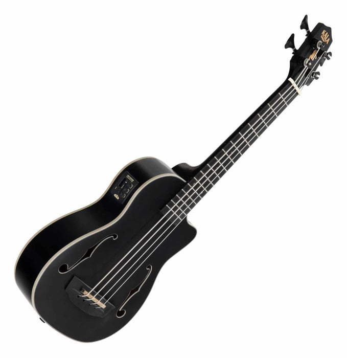 Kala Black Journeyman Mahogany Acoustic-Electric U•BASS® with F-Holes (JYMN-BK-FS)