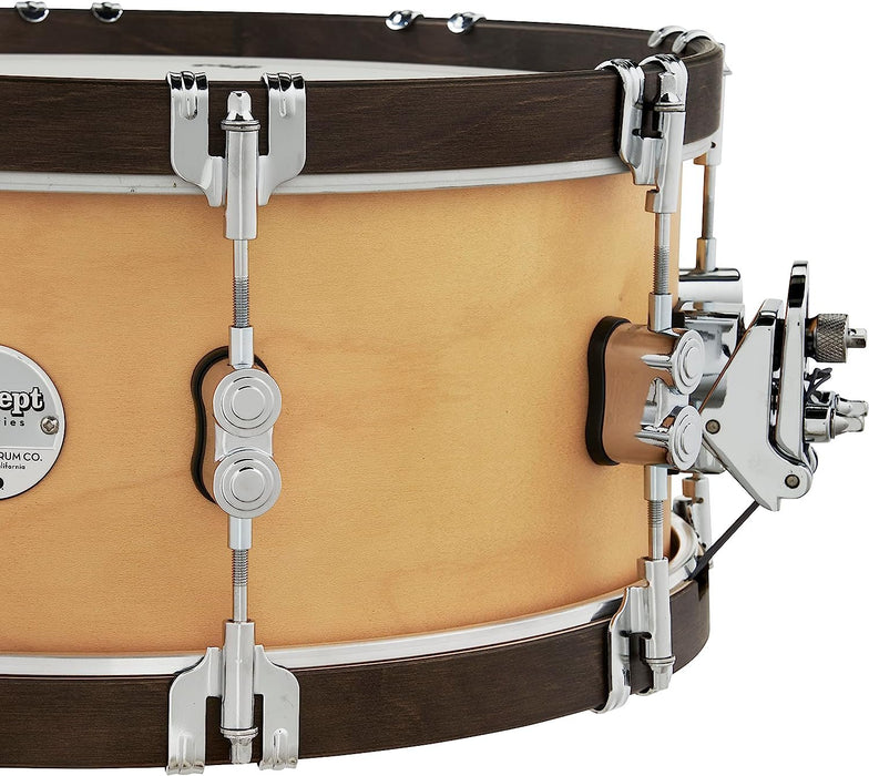 Pacific Drums & Percussion Add-Ons PDP Concept Classic, 6.5x14, Natural/Walnut Hoops Snare Drum (PDCC6514SSNW)