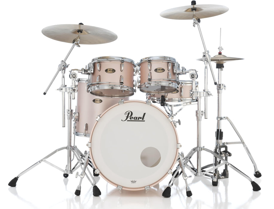 Pearl Masters Maple Gum 4-Piece Shell Pack Drum Kit - 22/16/12/10 - Satin Rose Gold