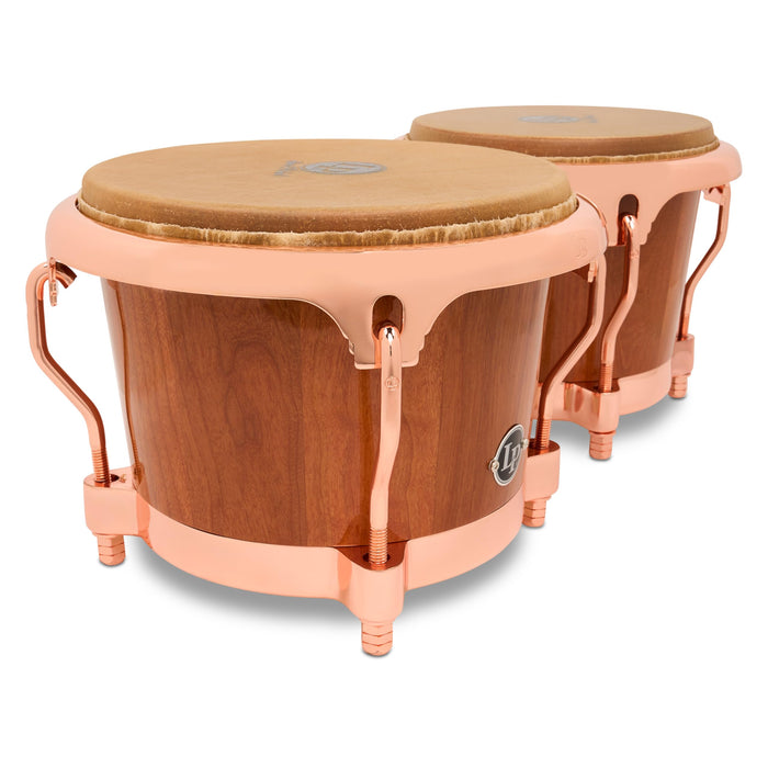 Latin Percussion Limited Cherry Bongos - 7.25" & 8.625" Natural Rawhide Heads