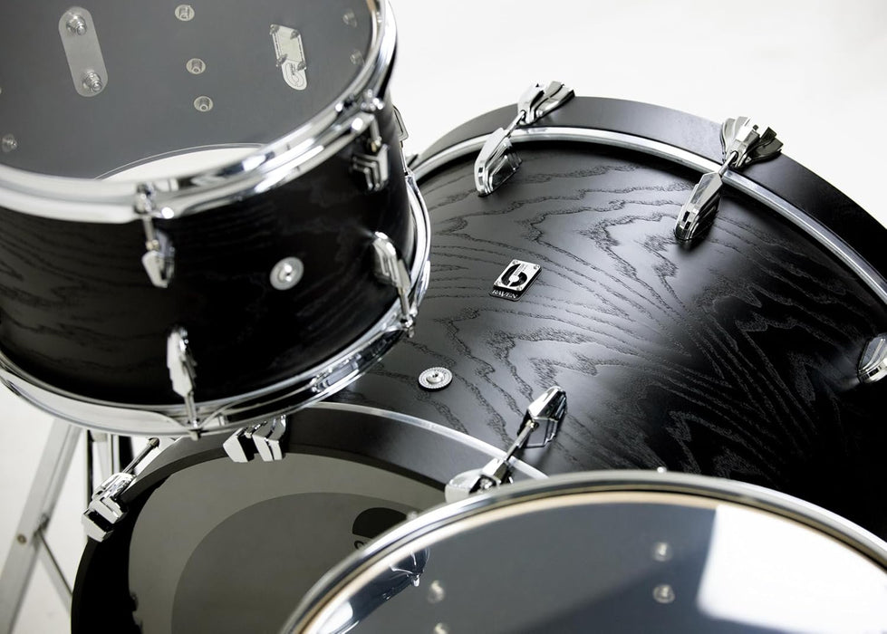 British Drum Co. RAV-CB-22 Raven Club Kit Satin Black