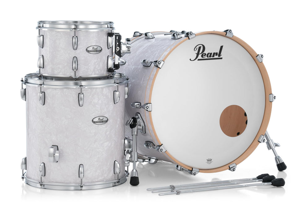 Pearl PMX Professional Series 3-Piece Drum Shell Pack (22x16, 16x16, 12x8) White Marine Pearl