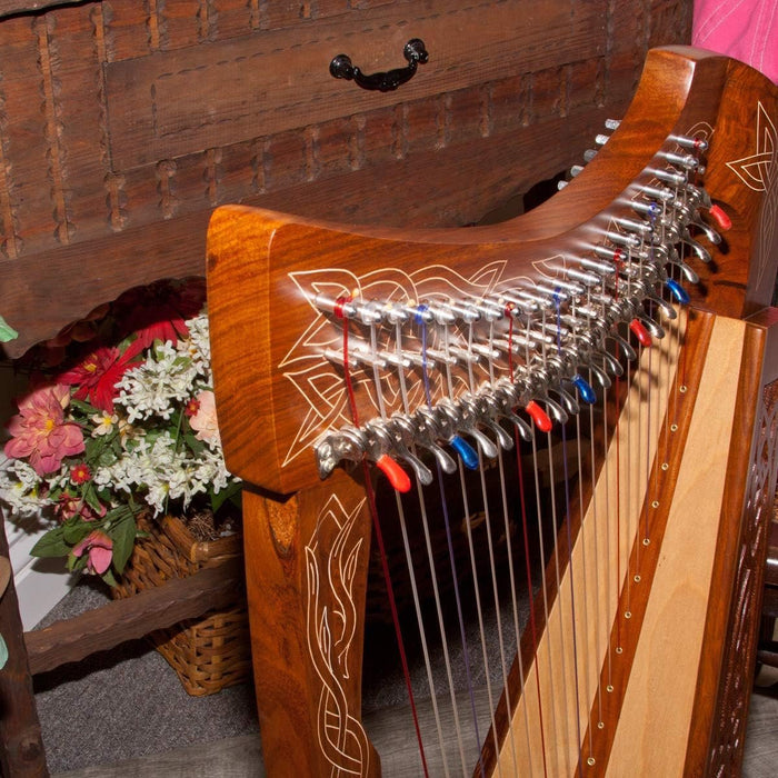 Roosebeck 22-String Heather Harp w/Full Chelby Levers - Knotwork